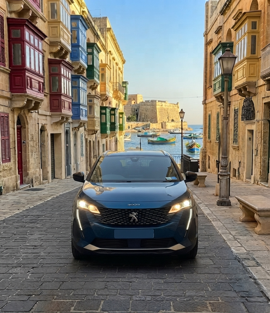 Peugeot 3008 in a Maltese road